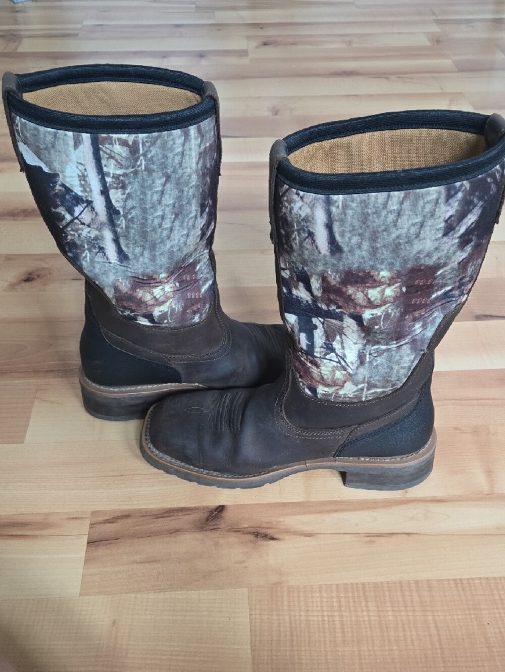 🙍♂️Men's Brown Camo Pull-On Work Boots - Picture 2 of 7